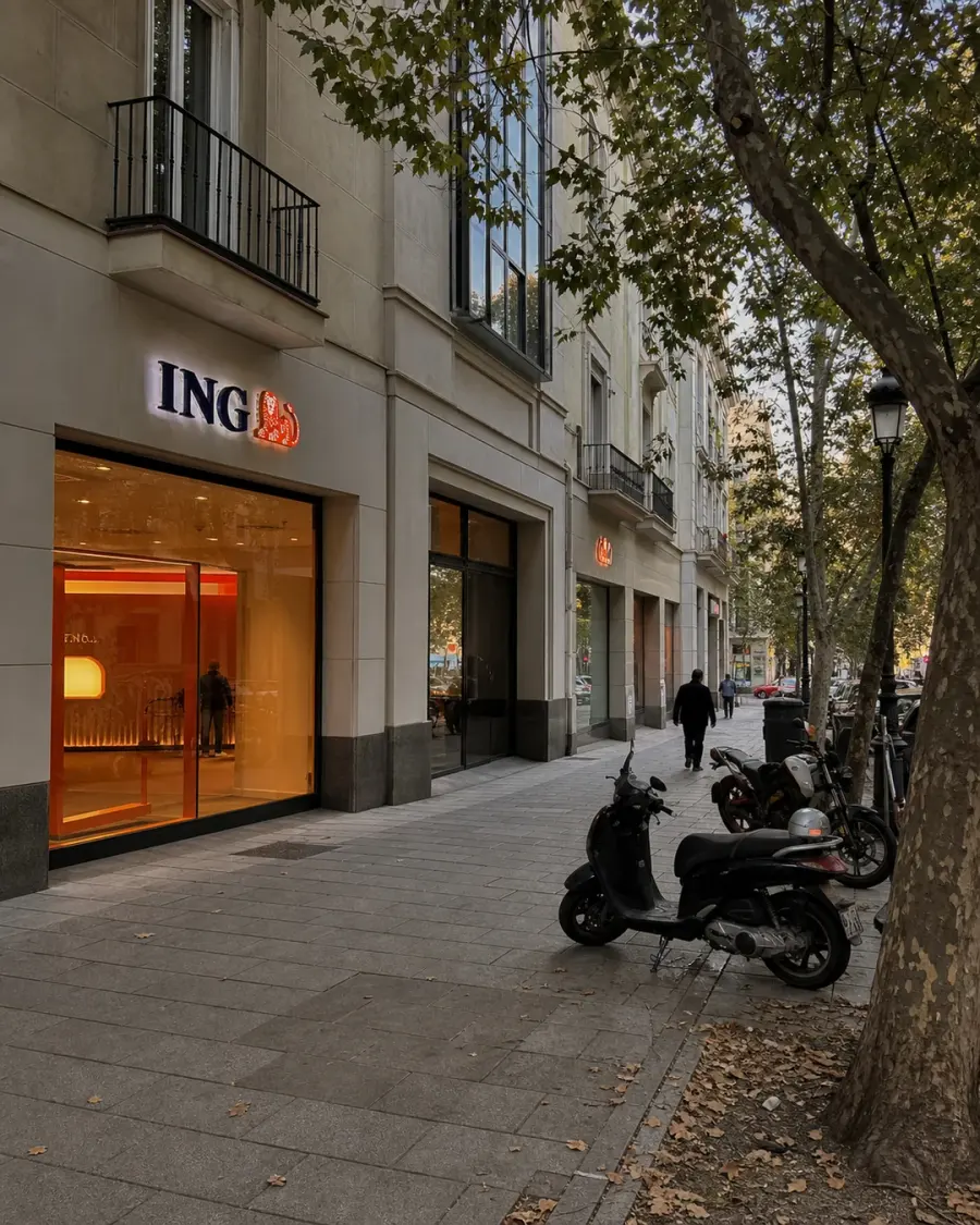 An ING office on a street in Madrid