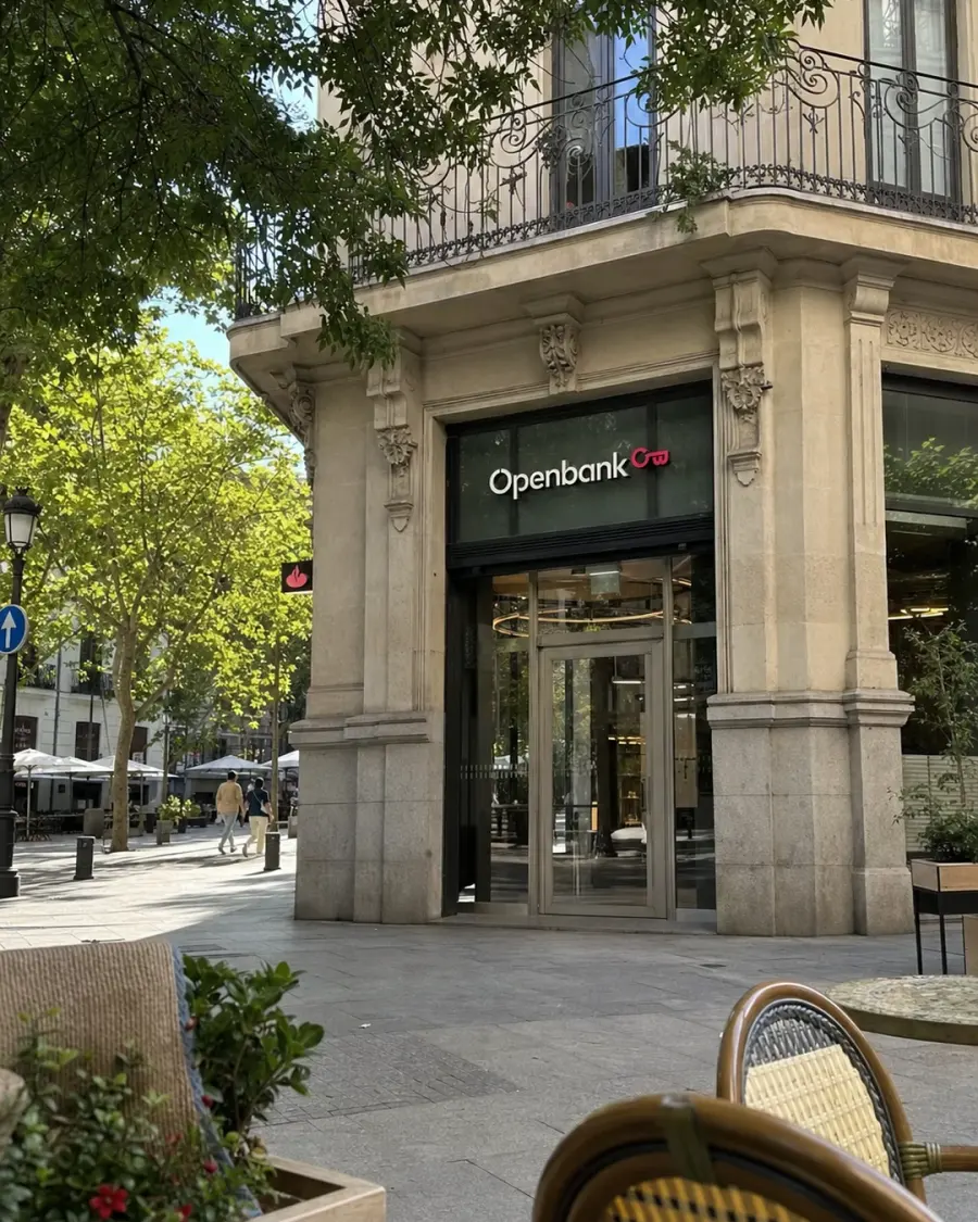 An Openbank office on a street in Madrid