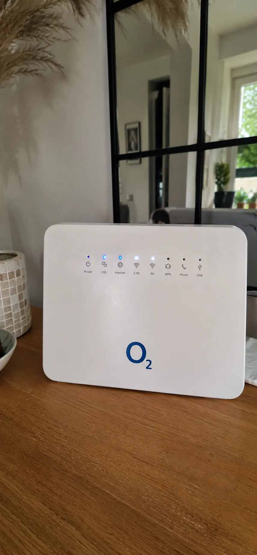 An O2 router set up in a Spanish home